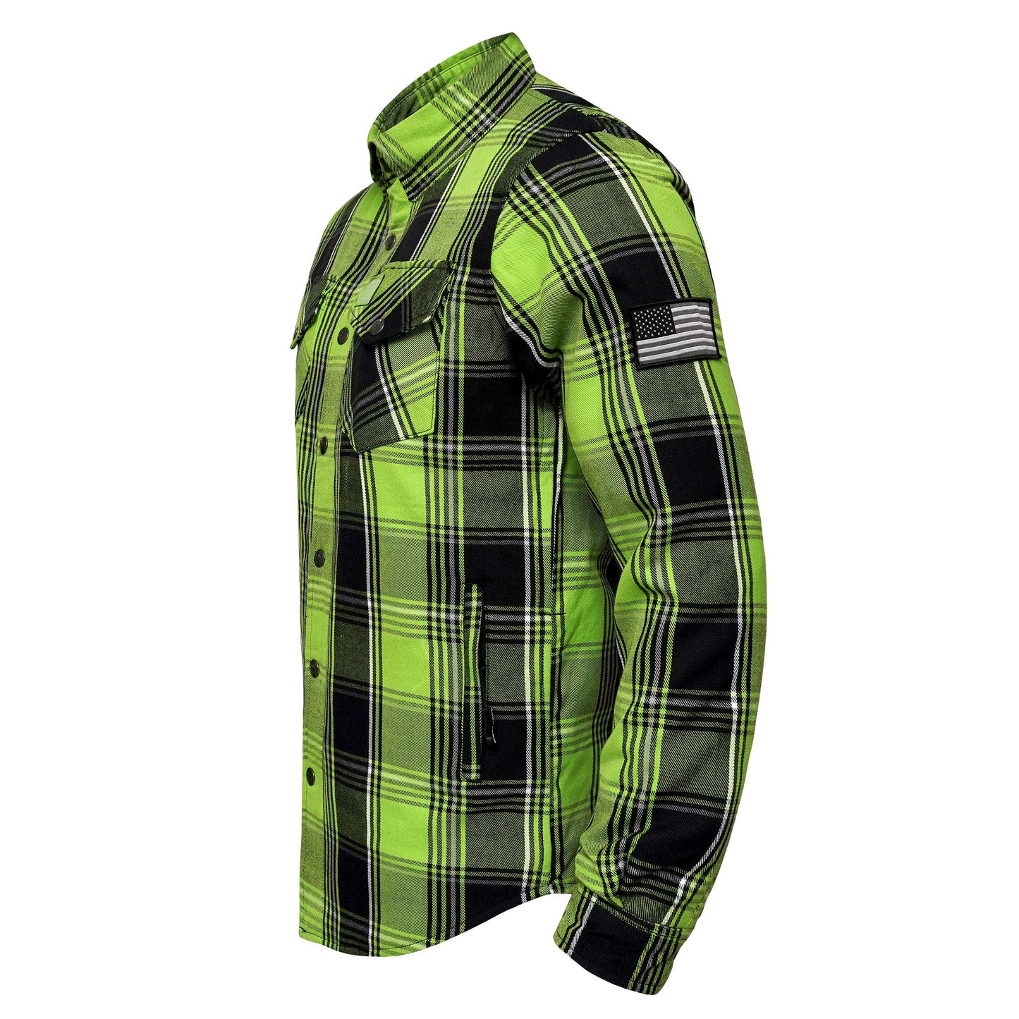 Protective Flannel Shirt For Men - Viper Tracer Plaid with Pads