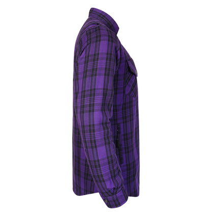 Protective Flannel Shirt For Men - Voodoo Reaper Plaid with Pads