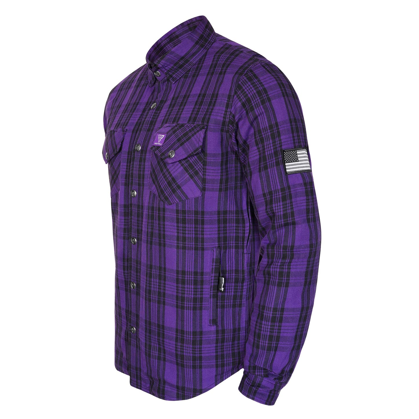 Protective Flannel Shirt For Men - Voodoo Reaper Plaid with Pads