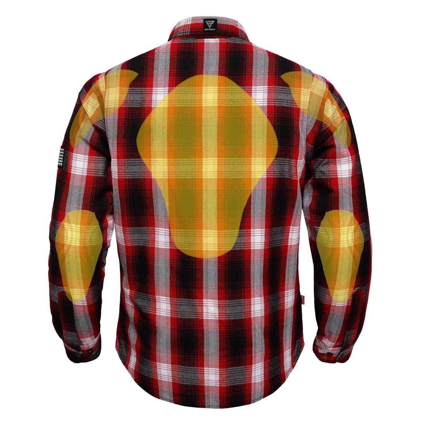 Protective Flannel Shirt For Men - Redfuse Plaid with Pads