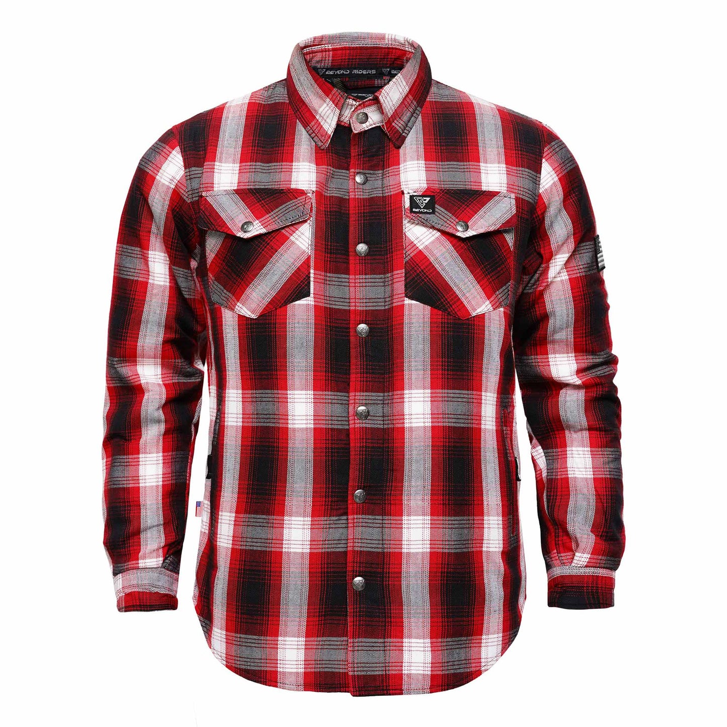 Protective Flannel Shirt For Men - Redfuse Plaid with Pads