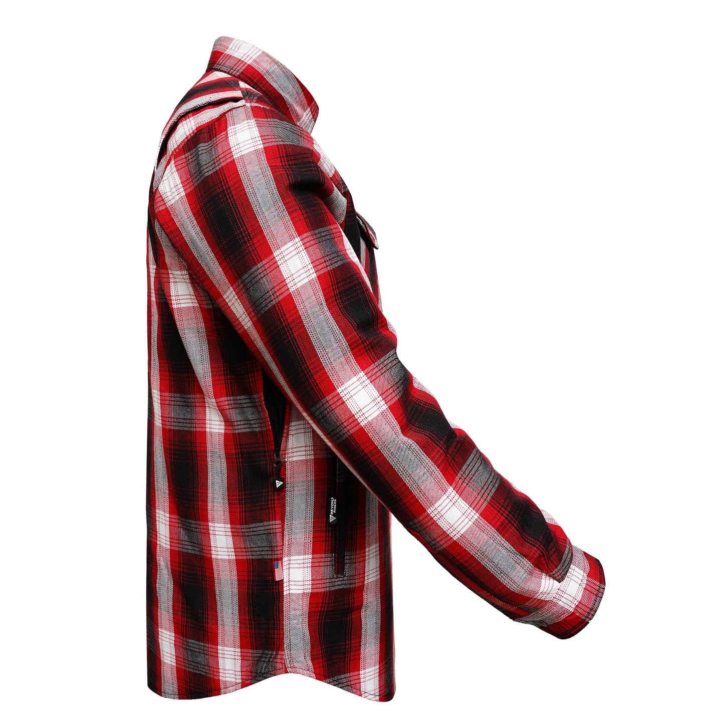 Protective Flannel Shirt For Men - Redfuse Plaid with Pads