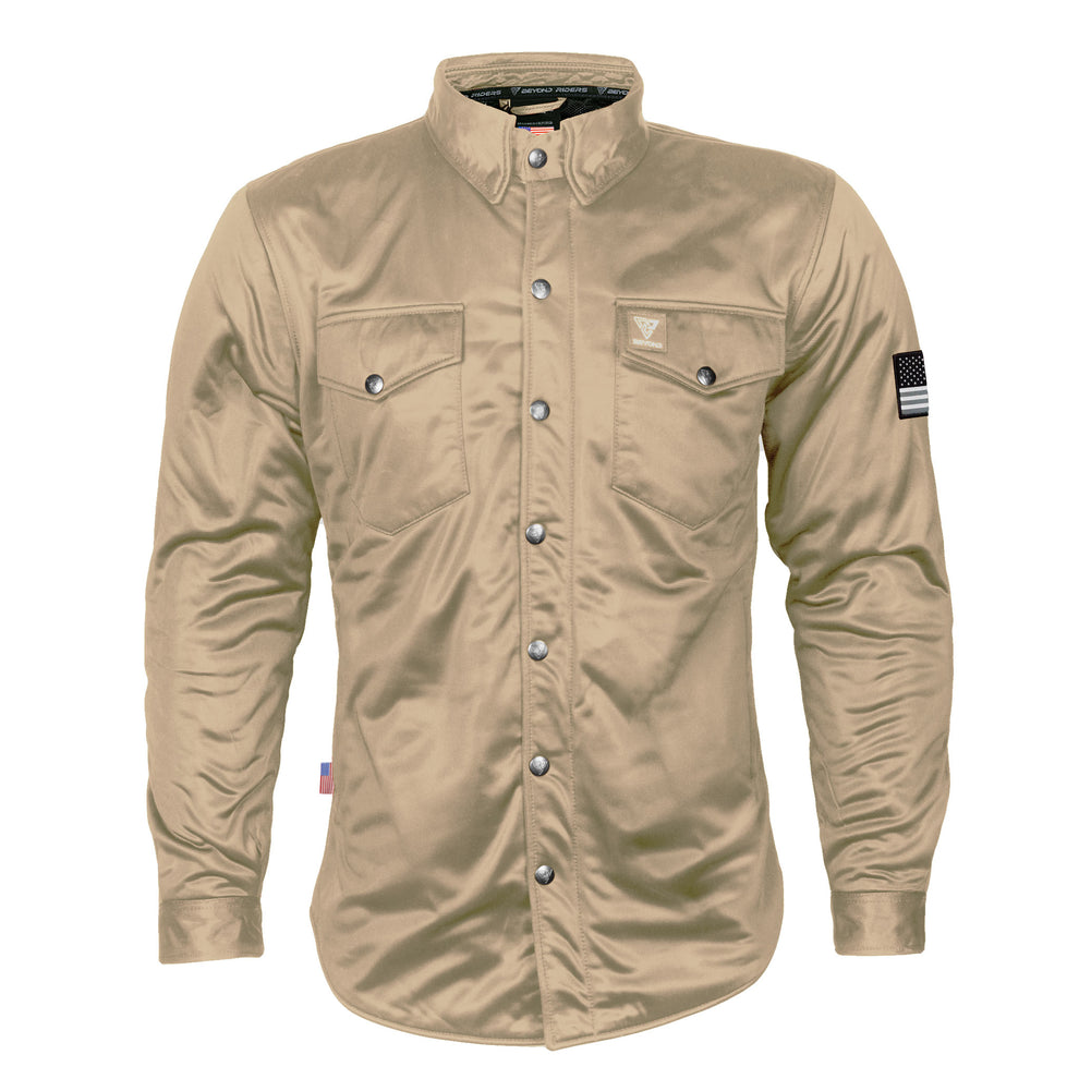Ultra Protective Shirt - Khaki Solid – Beyond Riders