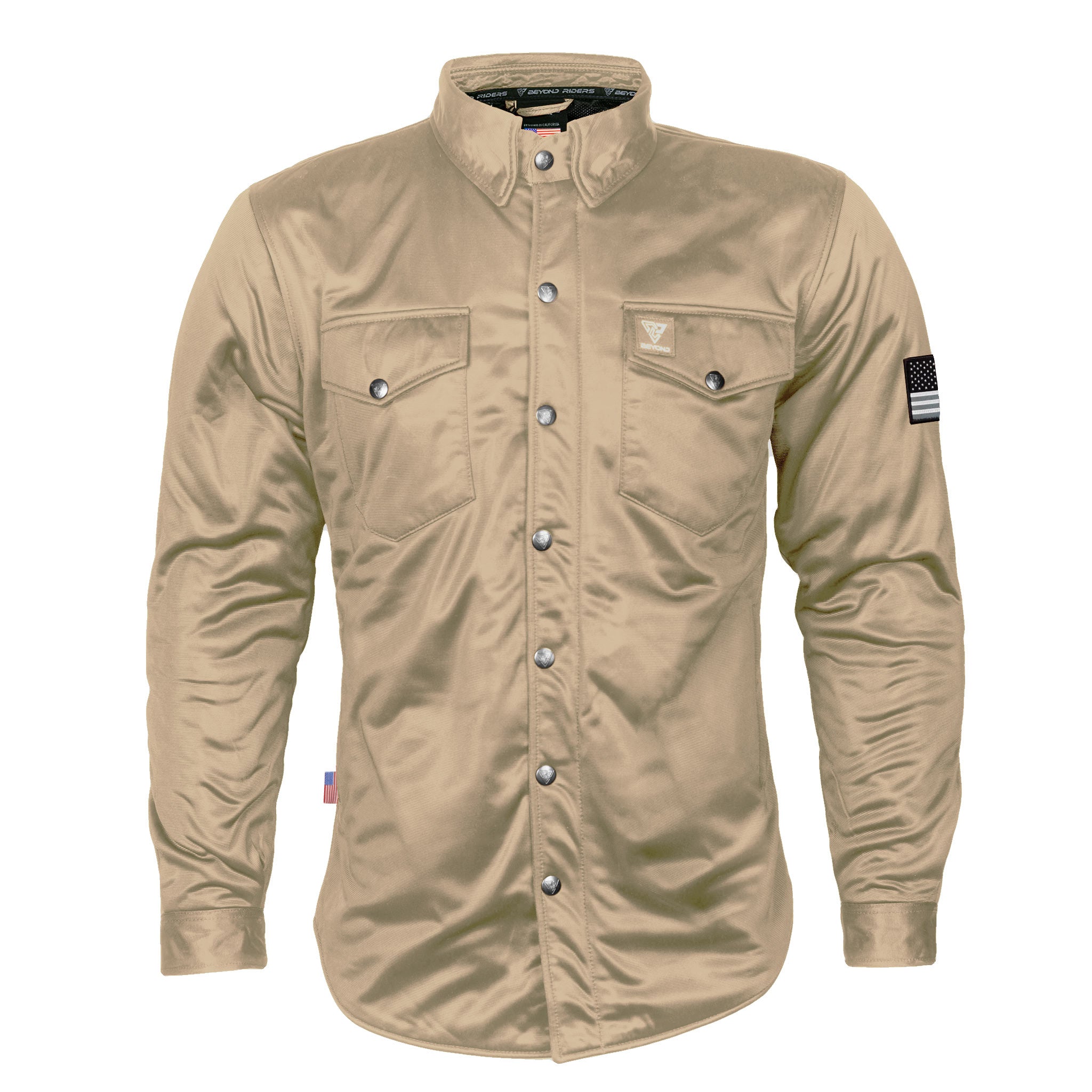 Ultra Protective Shirt - Khaki Solid with Pads