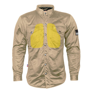 Ultra Protective Shirt - Khaki Solid with Pads