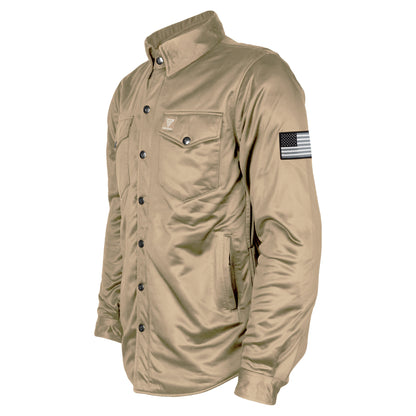 Ultra Protective Shirt - Khaki Solid with Pads