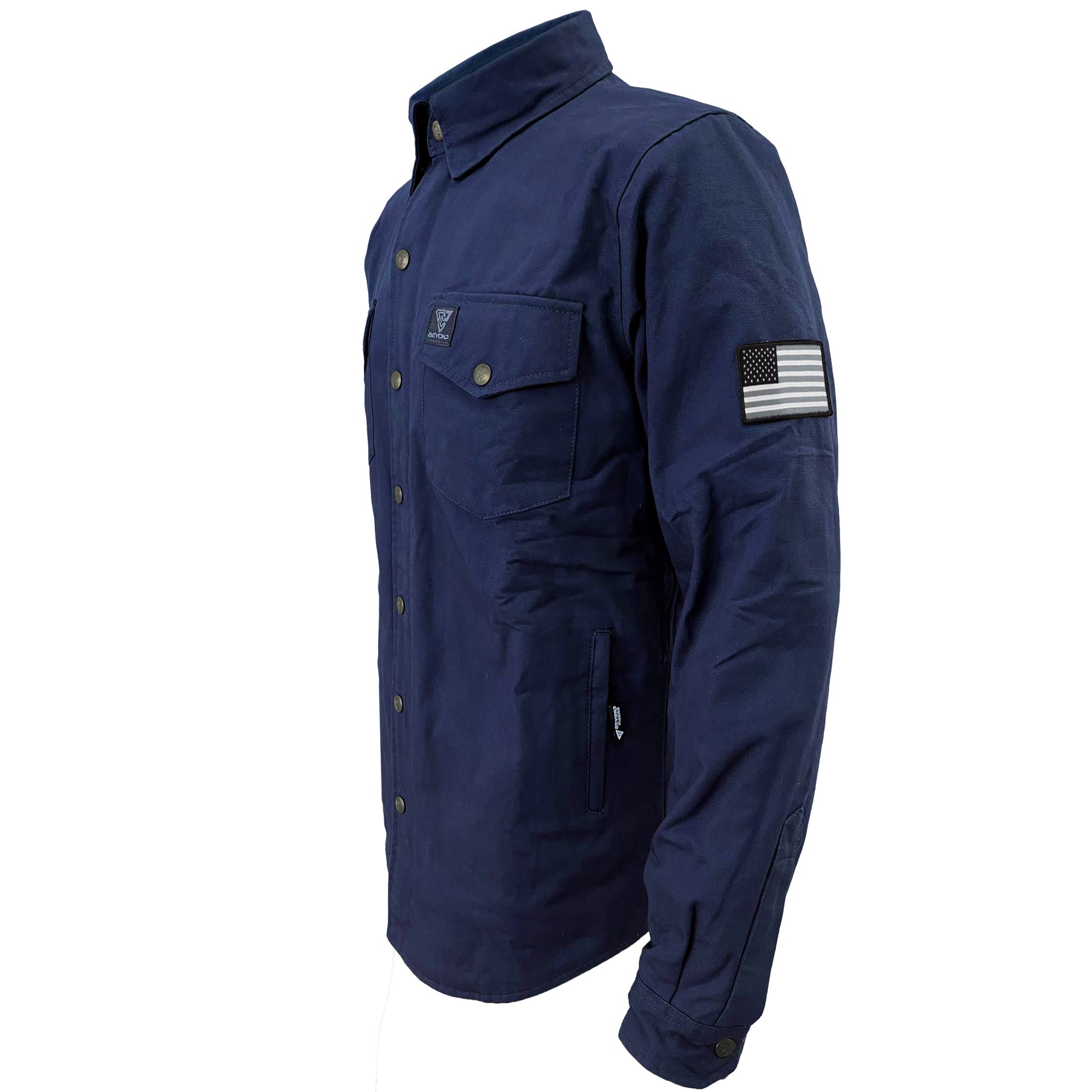Men's-Canvas-Navy-Blue-Solid-Jacket-Left45t