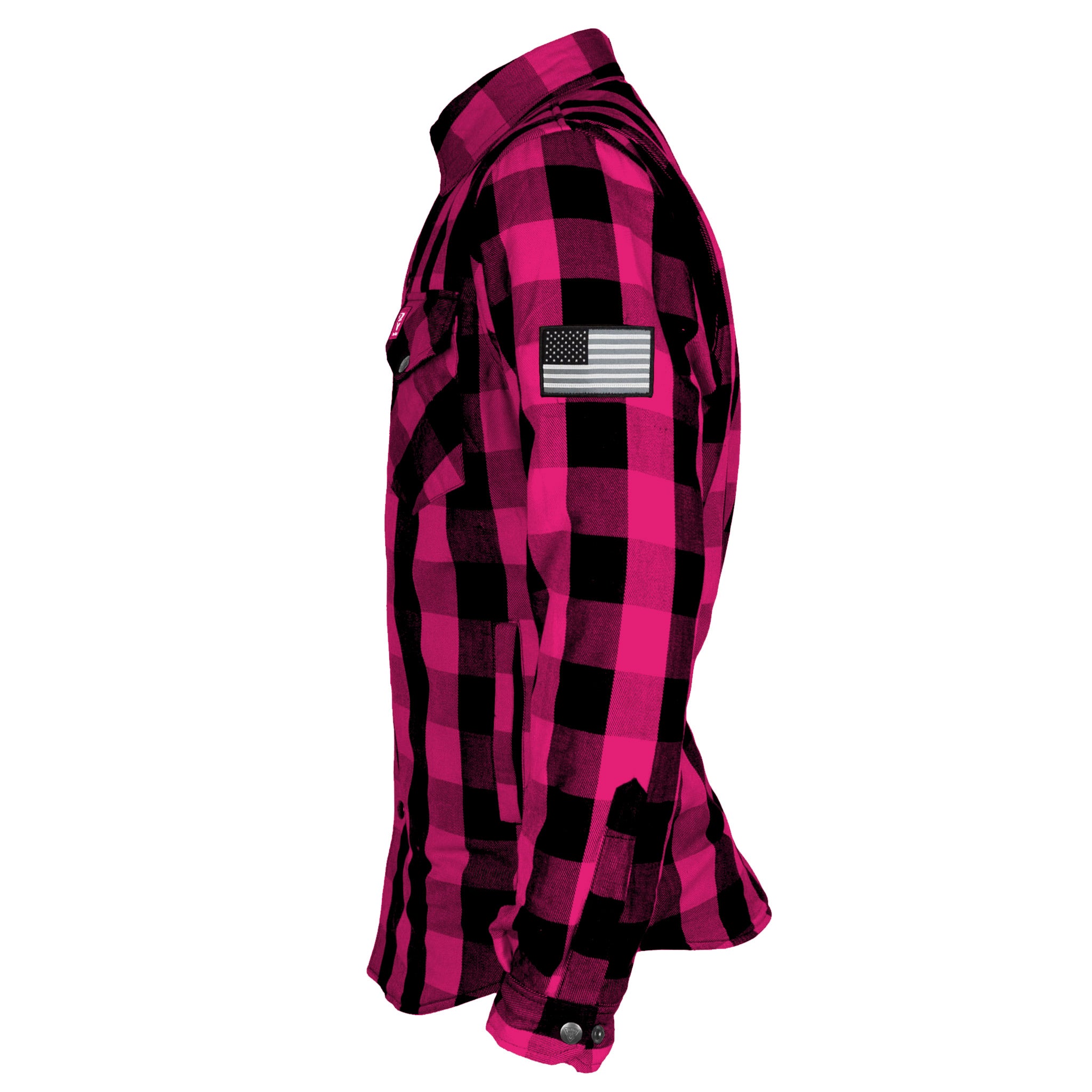 Protective Flannel Shirt - Pink Checkered with Pads