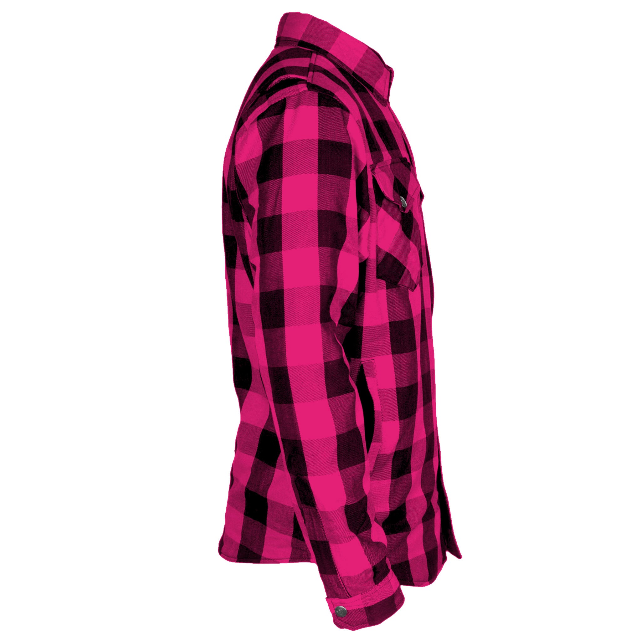 Protective Flannel Shirt - Pink Checkered with Pads