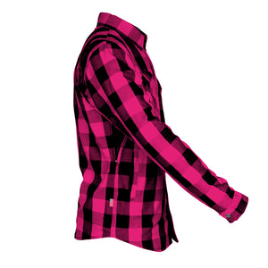 Protective Flannel Shirt - Pink Checkered with Pads