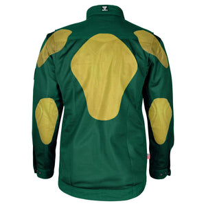 Men's-Summer-Mesh-Shirt-Dark-Green-Solid-With-Pads