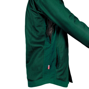 Men's-Summer-Mesh-Shirt-Dark-Green-Solid-Right-FWD