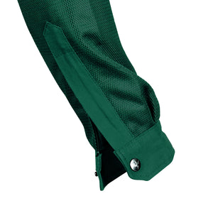 Men's-Summer-Mesh-Shirt-Dark-Green-Solid-Right-Sleeve-End