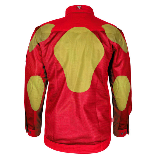 Men's-Summer-Mesh-Shirt-Red-Solid-Back-With-Pads