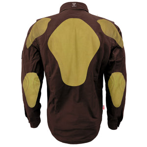 Protective Canvas Jacket for Men - Dark Brown with Pads