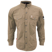 Protective Canvas Jacket for Men - Camel with Pads