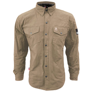 SALE Protective Canvas Jacket for Men - Camel with Pads
