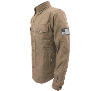 SALE Protective Canvas Jacket for Men - Camel with Pads