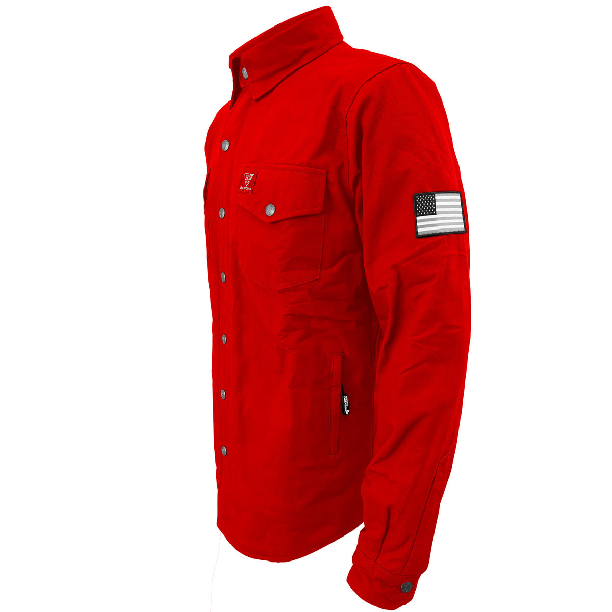 Protective Canvas Jacket for Men - Red with Pads – Beyond Riders