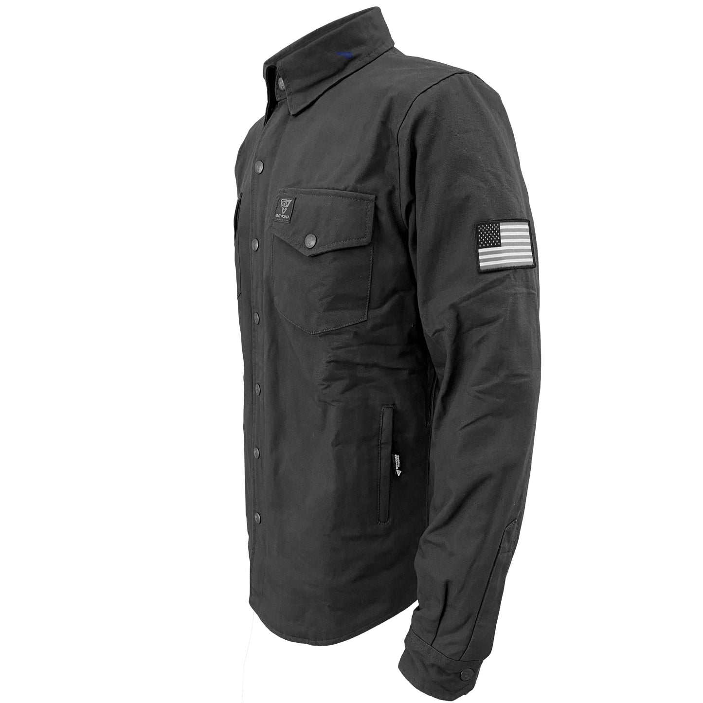 Protective Canvas Jacket for Men - Dark Grey with Pads