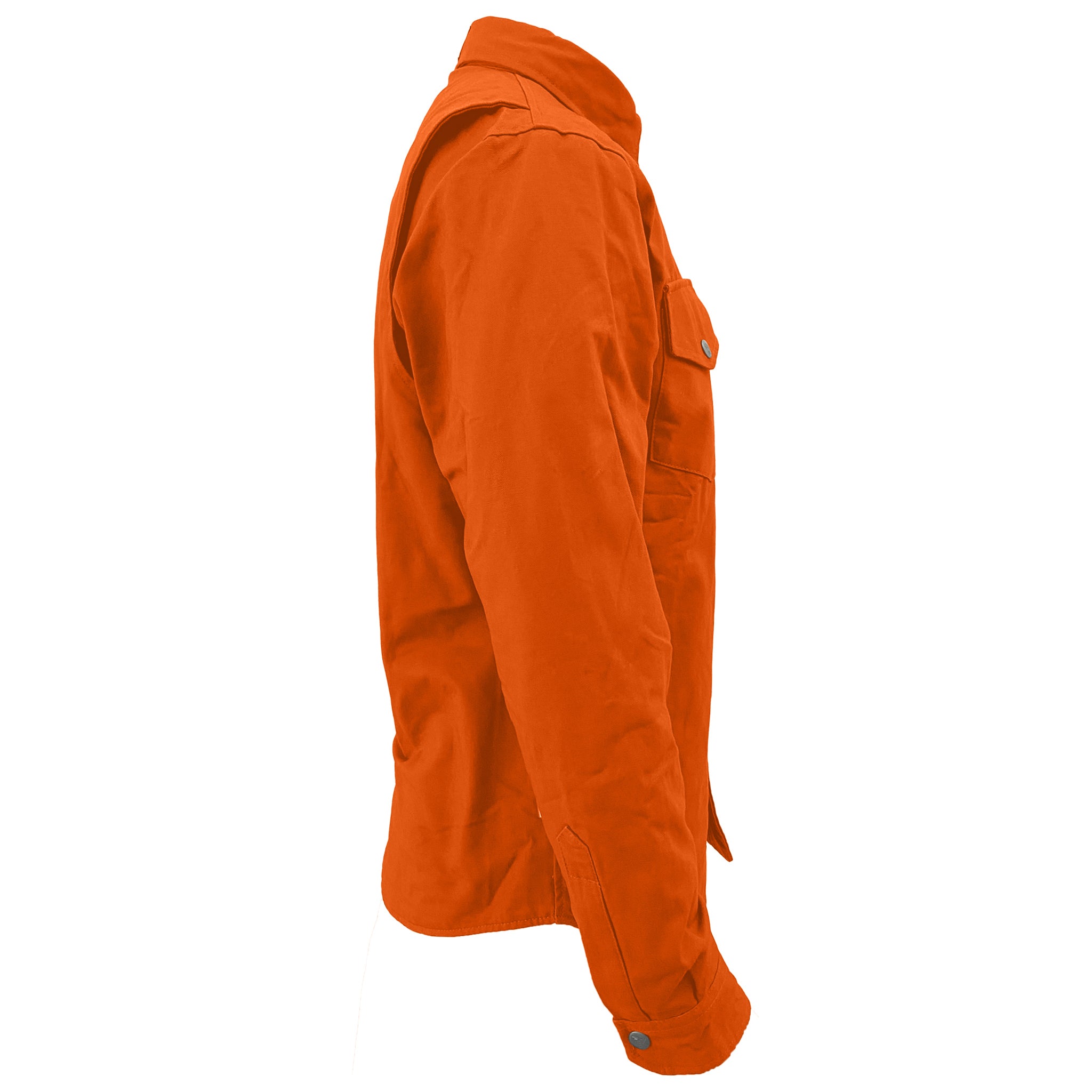 Protective Canvas Jacket for Men - Orange with Pads