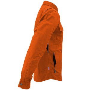 Protective Canvas Jacket for Men - Orange with Pads