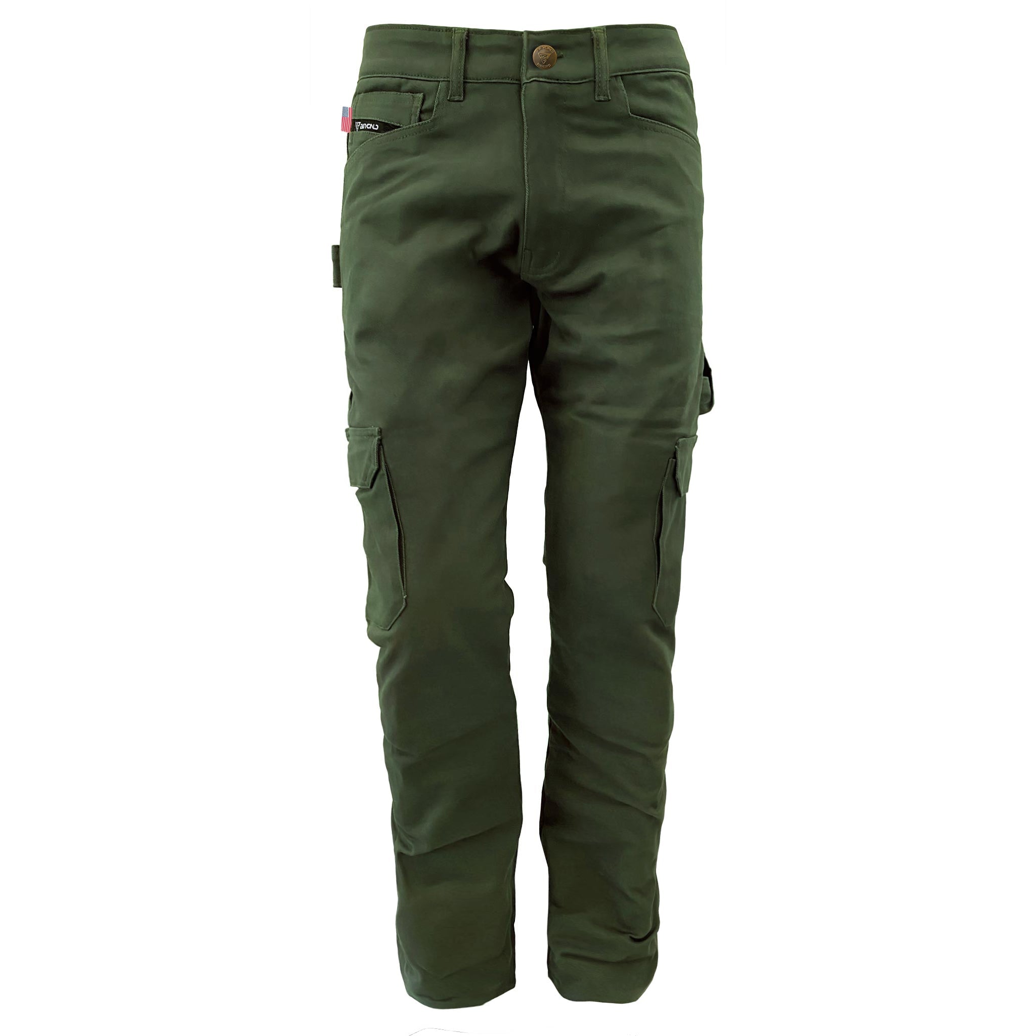 Relaxed Fit Cargo Pants - Army Green with Pads – Beyond Riders