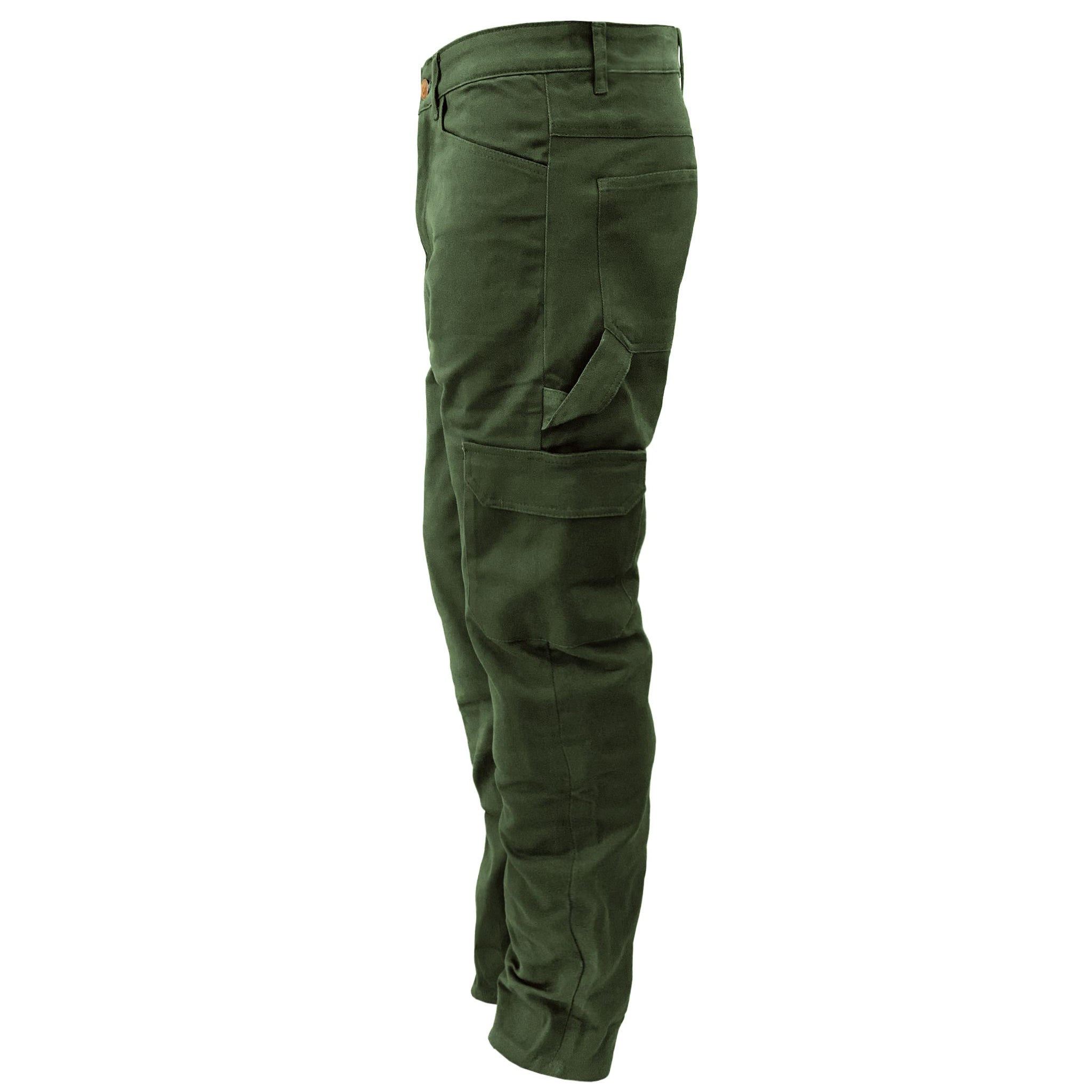 Relaxed Fit Cargo Pants - Army Green with Pads – Beyond Riders