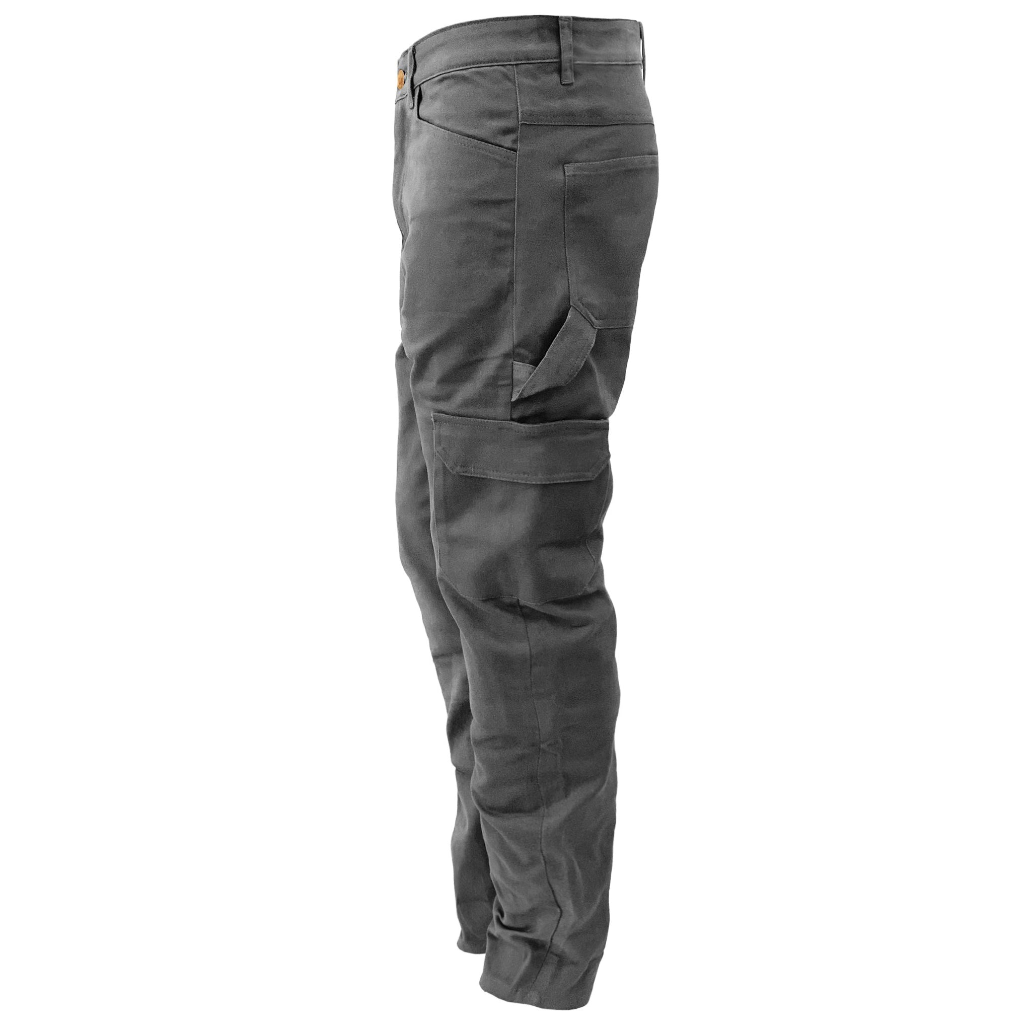 SALE Relaxed Fit Cargo Pants - Grey with Pads