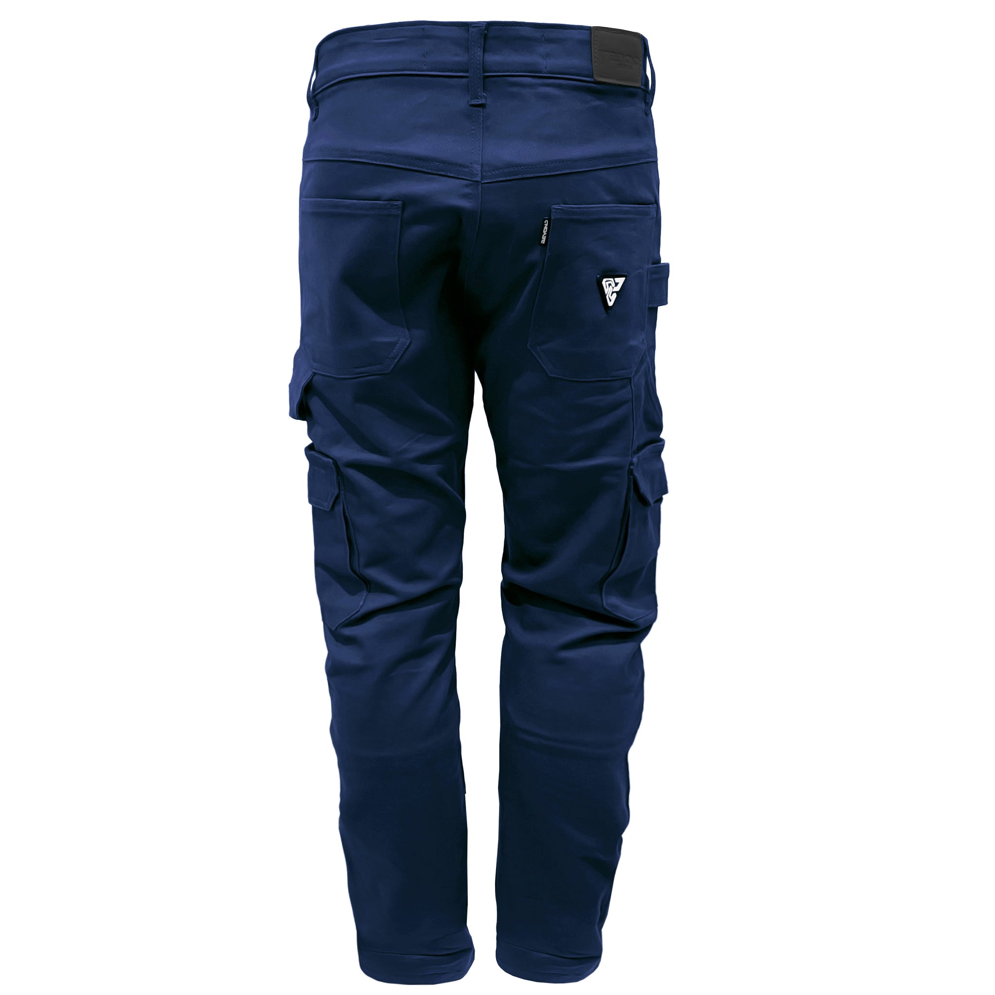Loose Fit Cargo Pants - Navy Blue with Pads