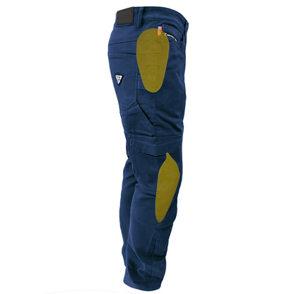 Loose Fit Cargo Pants (Extra Wide) - Navy Blue with Pads