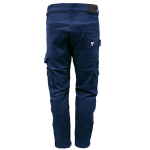 Relaxed Fit Cargo Pants - Navy Blue with Pads