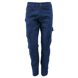 Cargo-Pants-Straight-Fit For-Men-Color-Navy-Blue-Front
