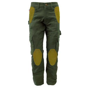 Loose Fit Cargo Pants - Army Green with Pads