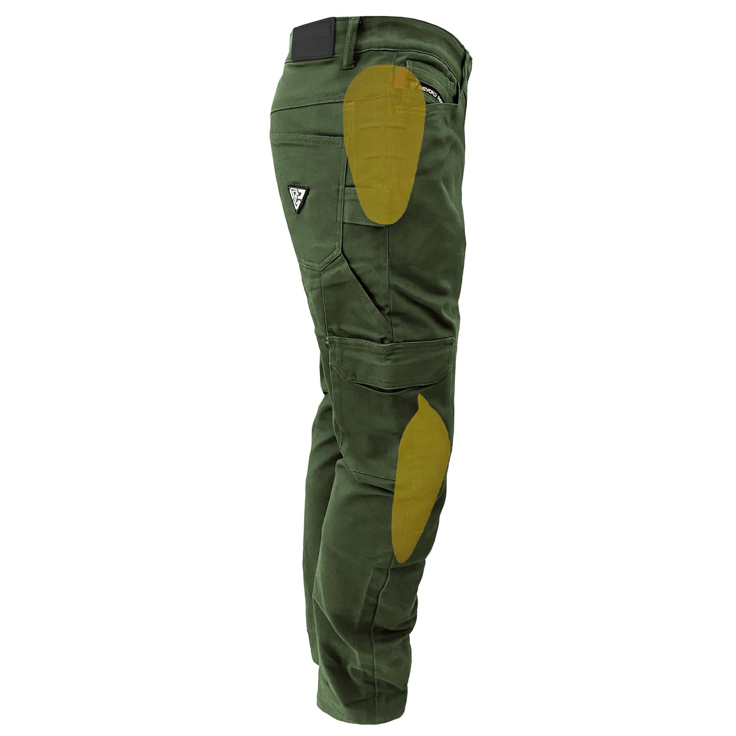SALE Loose Fit Cargo Pants (Extra Wide) - Army Green with Pads