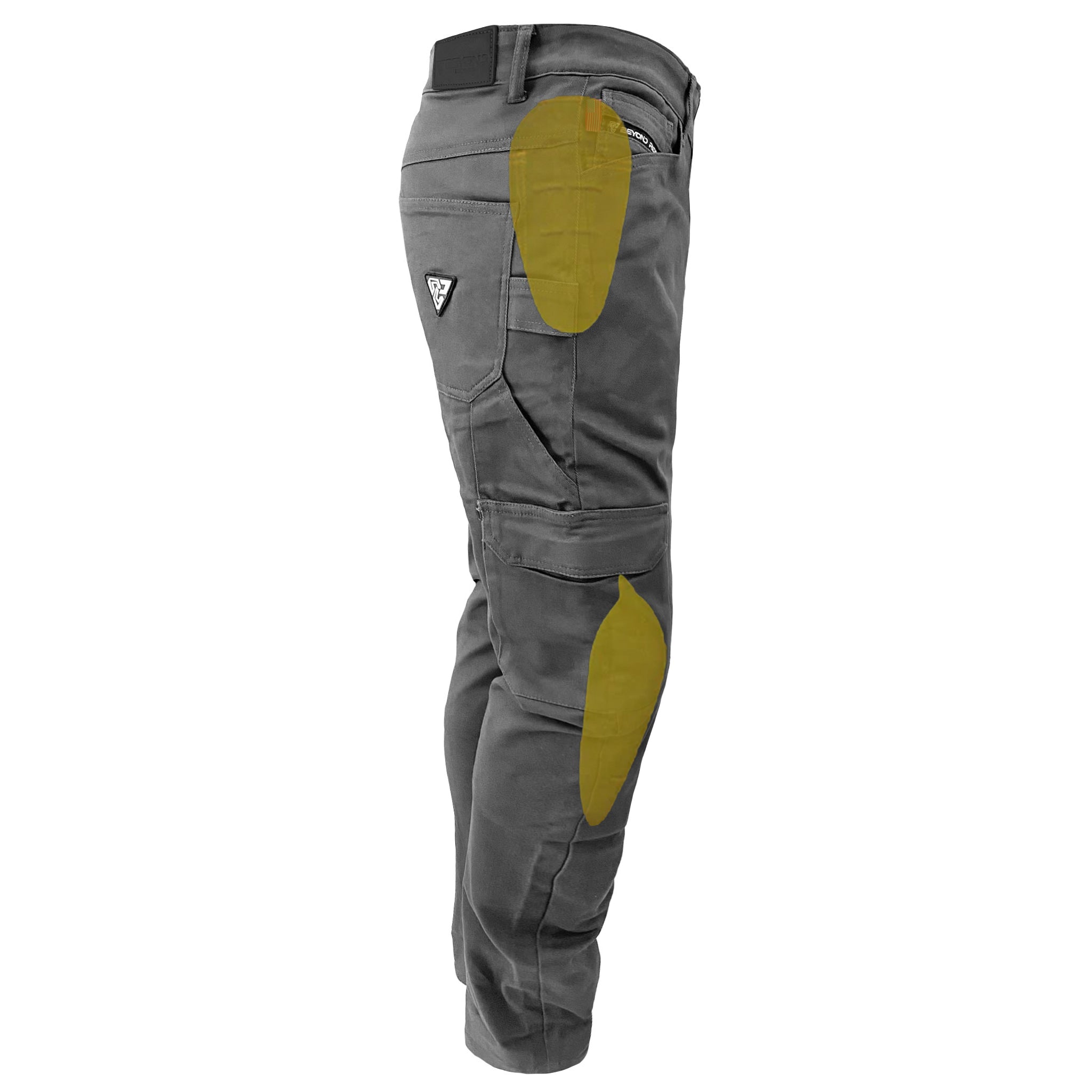 Loose Fit Cargo Pants - Gray with Pads