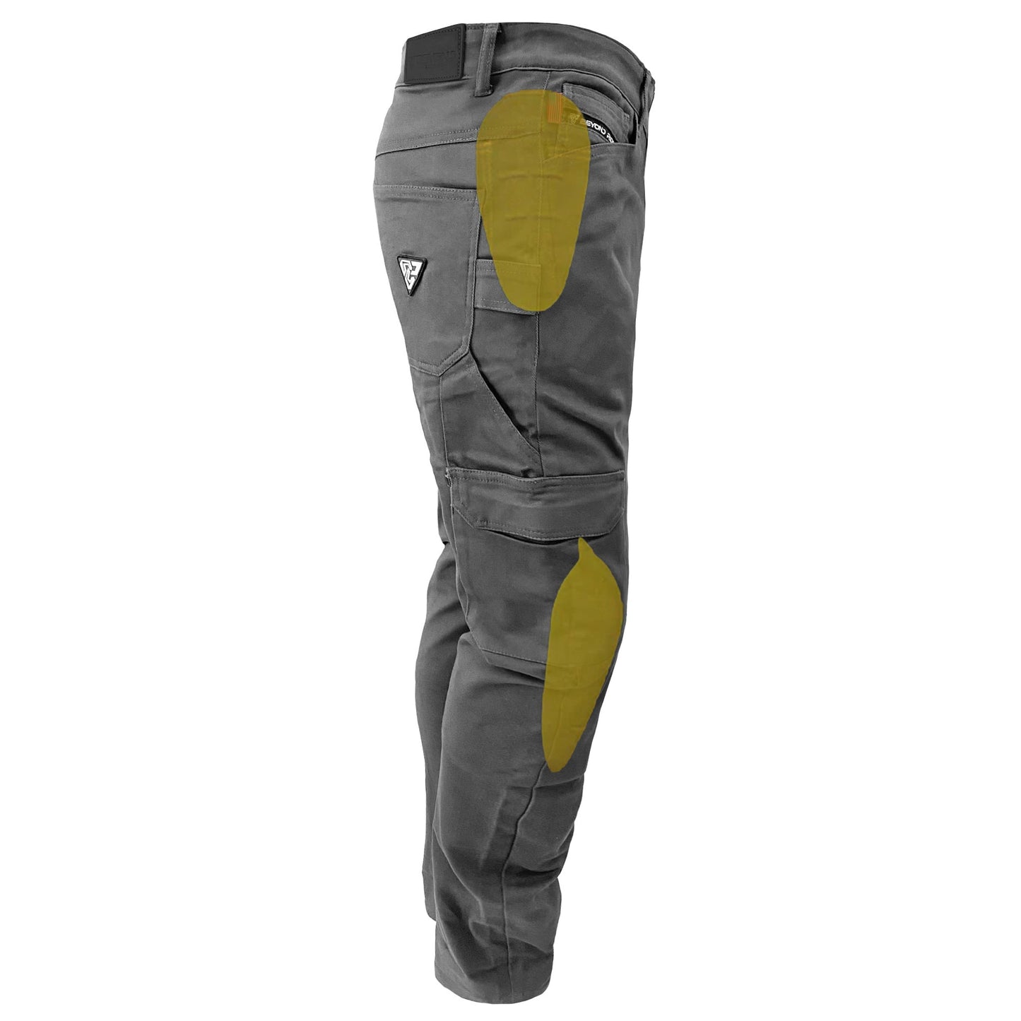 SALE Loose Fit Cargo Pants (Extra Wide) - Gray with Pads