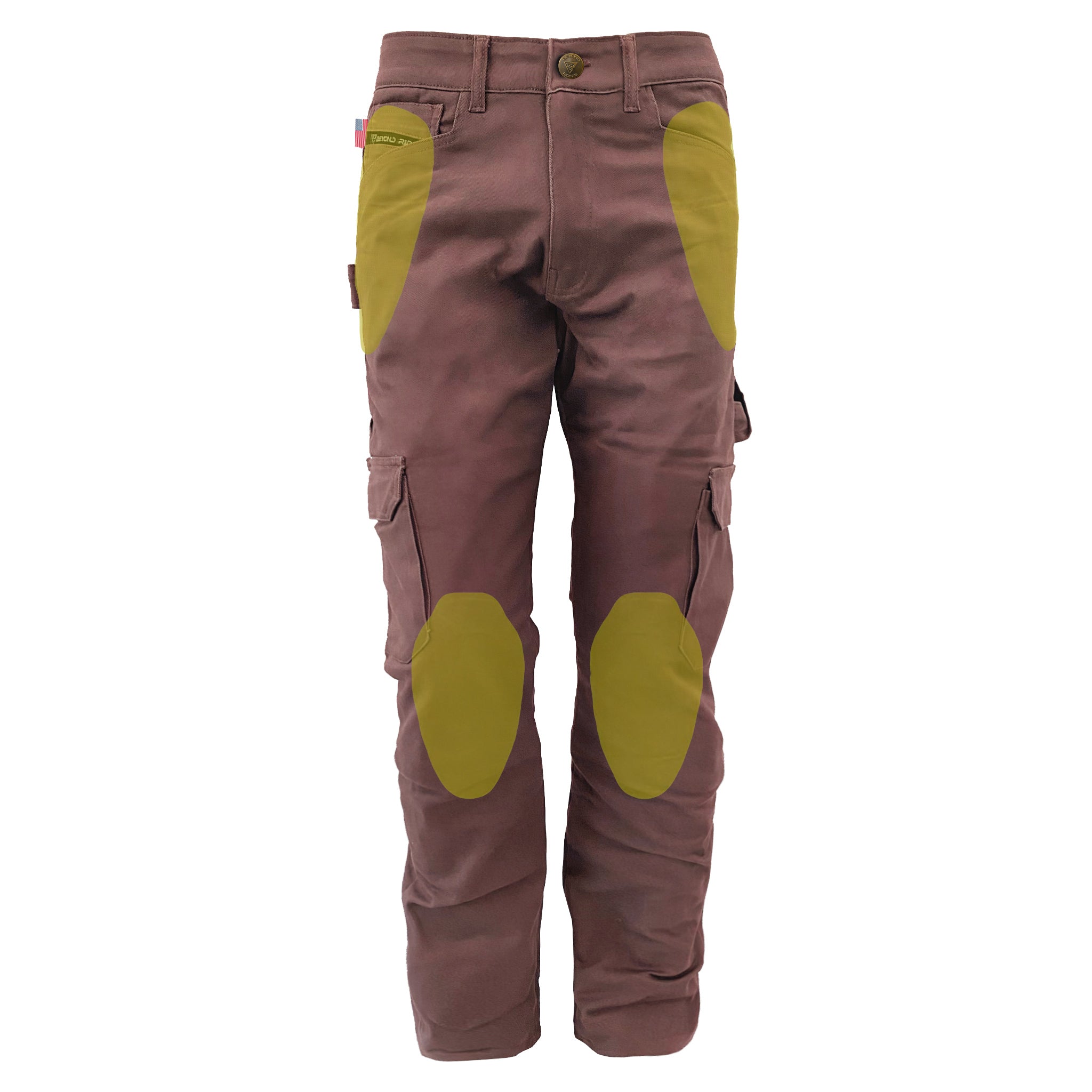 Loose Fit Cargo Pants - Light Cacao with Pads