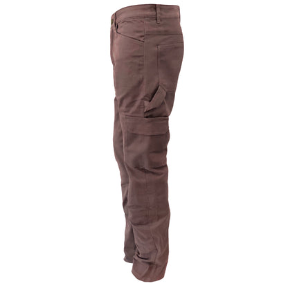 Loose Fit Cargo Pants (Extra Wide) - Light Cacao with Pads