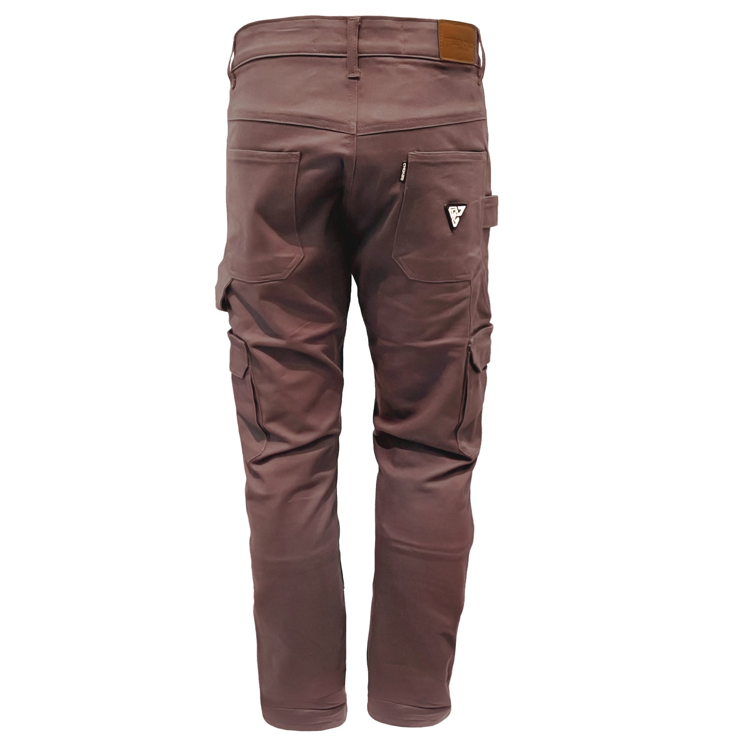 Loose Fit Cargo Pants (Extra Wide) - Light Cacao with Pads