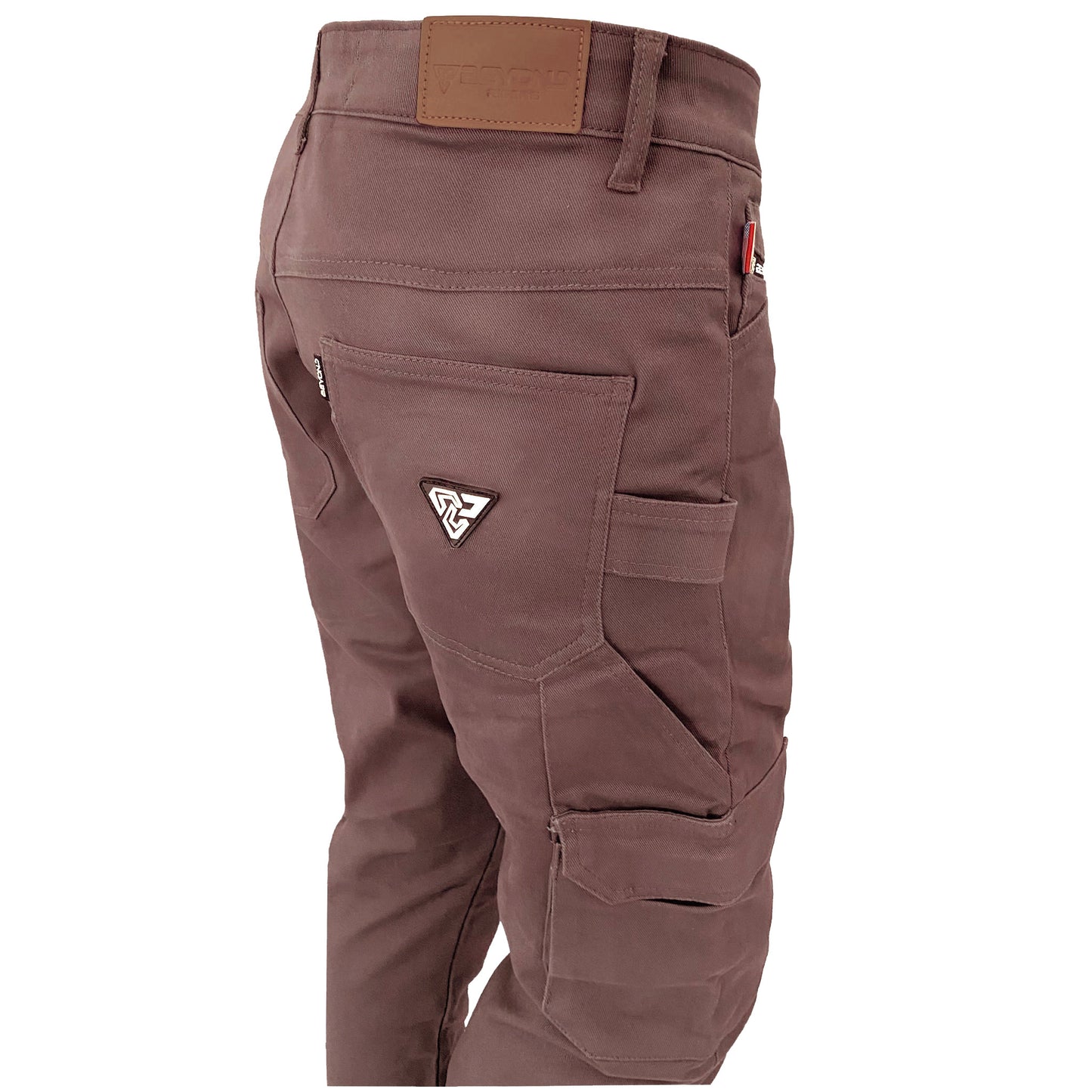 Loose Fit Cargo Pants (Extra Wide) - Light Cacao with Pads