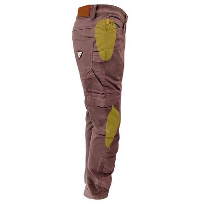Loose Fit Cargo Pants (Extra Wide) - Light Cacao with Pads