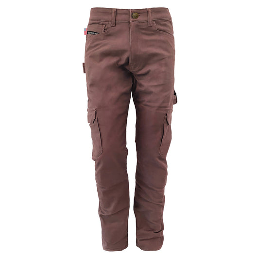 Loose Fit Cargo Pants (Extra Wide) - Light Cacao with Pads