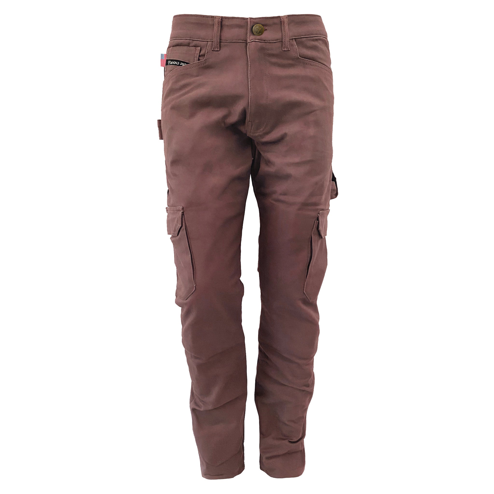 Straight Leg Cargo Pants - Light Cacao with Pads