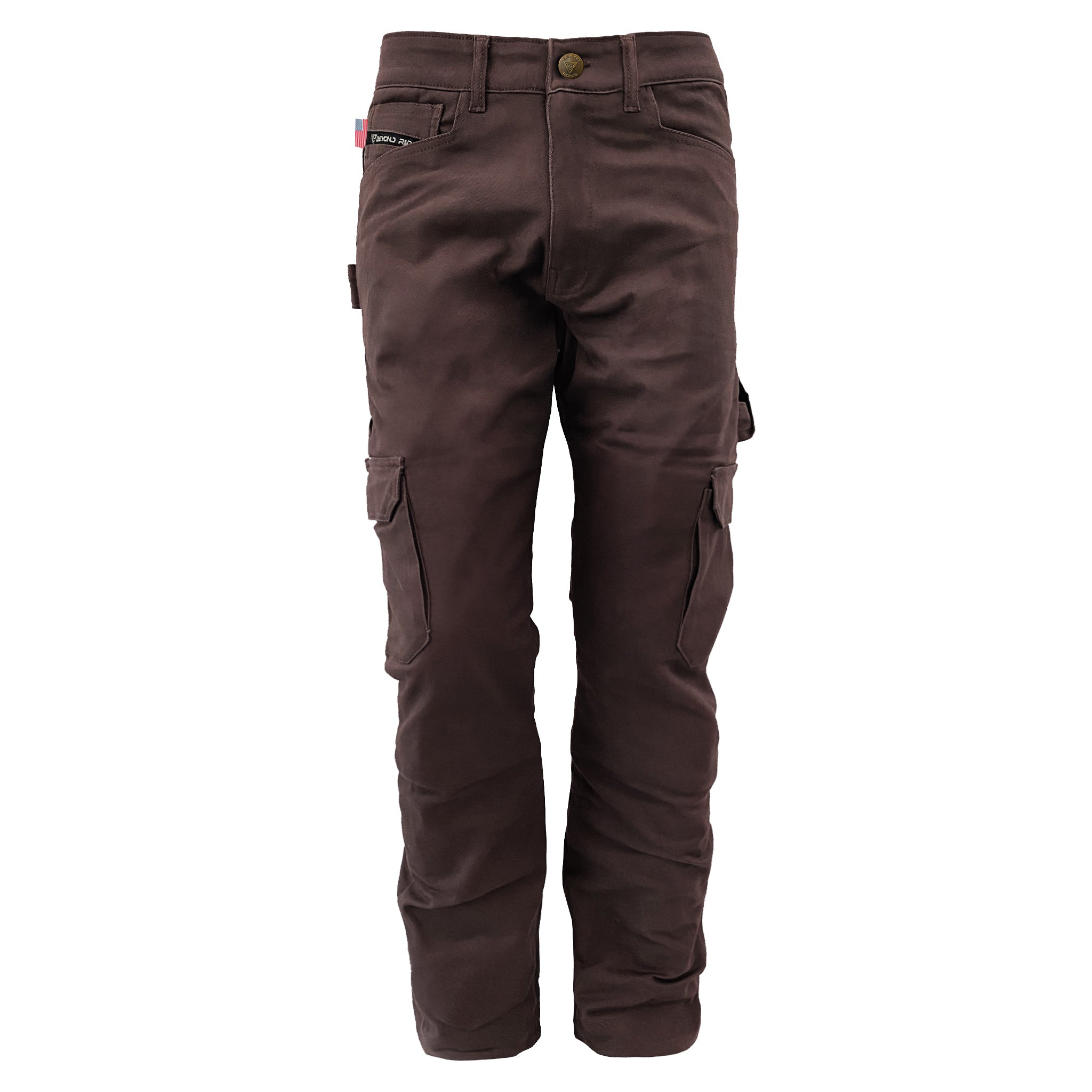 Loose Fit Cargo Pants Dark Coffee with Pads Beyond Riders
