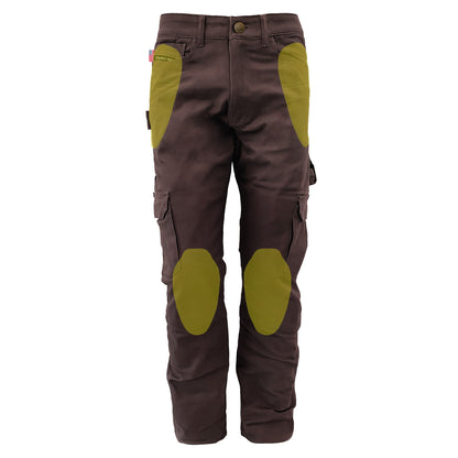 SALE Loose Fit Cargo Pants (Extra Wide) - Dark Coffee with Pads