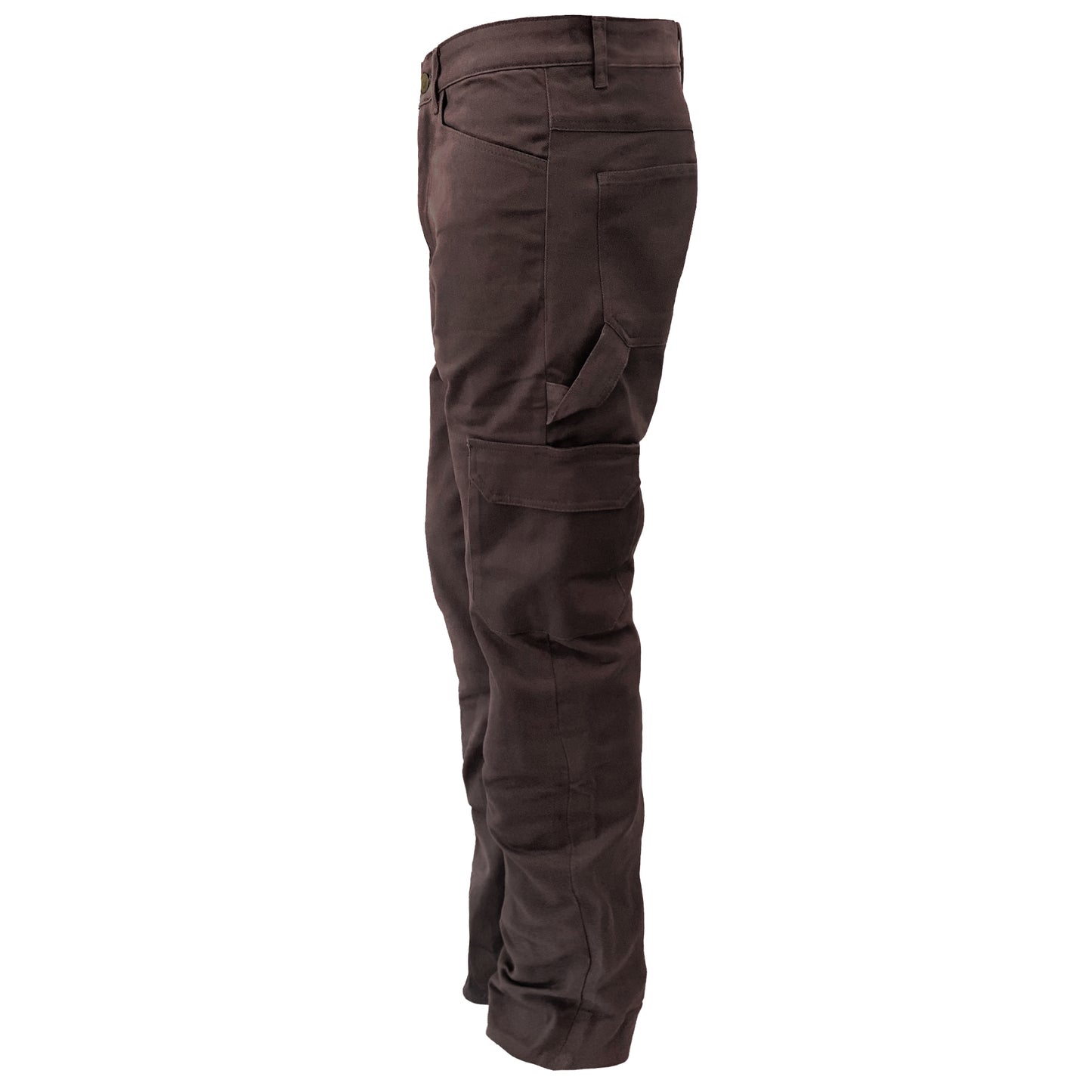 Loose Fit Cargo Pants (Extra Wide) - Dark Coffee with Pads