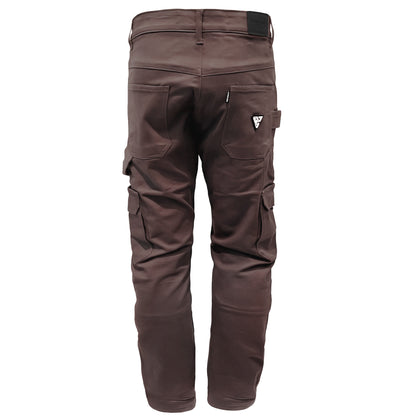 Loose Fit Cargo Pants (Extra Wide) - Dark Coffee with Pads