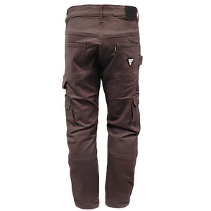 Loose Fit Cargo Pants - Dark Coffee with Pads