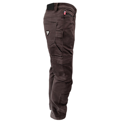 Loose Fit Cargo Pants (Extra Wide) - Dark Coffee with Pads